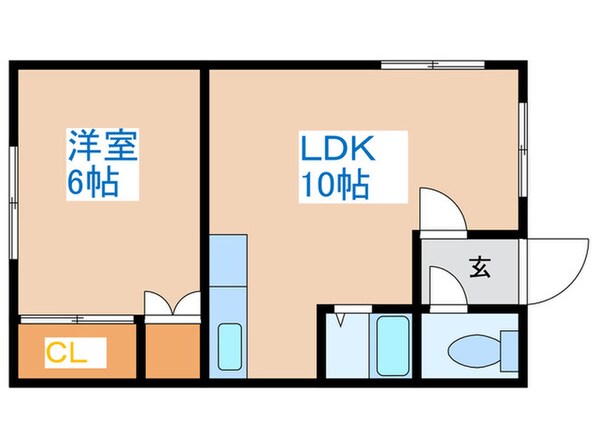 北都コーポの物件間取画像